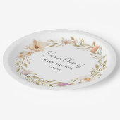 Assiettes En Carton Boho Flower Baby Shower (Angle)