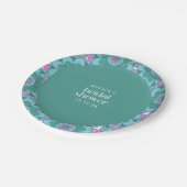 Assiettes En Carton Boho Flower Super Fête des mariées verte personnal (Angle)