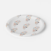 Assiettes En Carton Boho Folk Automne Feuilles Thanksgiving (Angle)