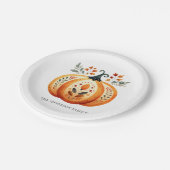 Assiettes En Carton Boho Folk Citrouille Thanksgiving (Angle)