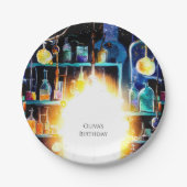 Assiettes En Carton Boho Fun Chimie Scientifique Anniversaire (Devant)