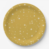 Assiettes En Carton Boho Gold Starlight (Devant)