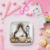 Assiettes En Carton Boho Gothic Halloween Party - Citrouille et Lanter (Fête)