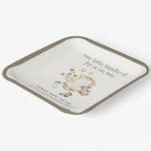 Assiettes En Carton Boho Green Vêtements pour bébés Baby shower neutre (Angulaire)