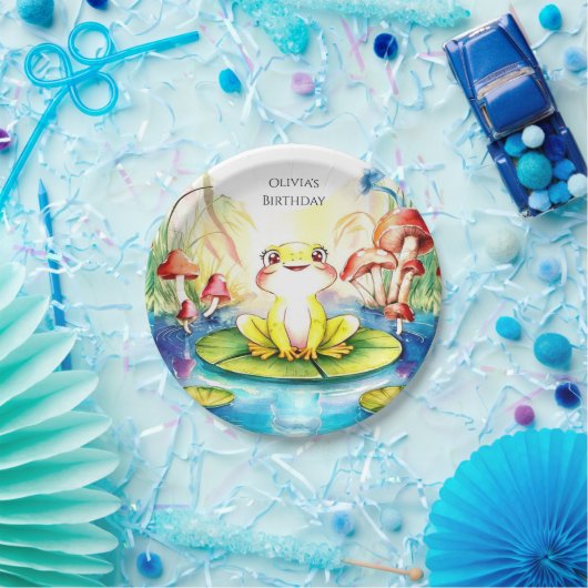 Assiettes En Carton Boho Happy Frog Anniversaire (Fête)