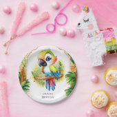 Assiettes En Carton Boho Kids Parrot Anniversaire (Fête)