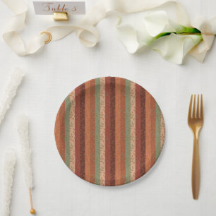Assiettes En Carton Boho Leaf Motif Rustic Home Décor