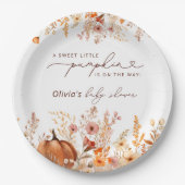 Assiettes En Carton Boho Little Citrouille Automne Fleurs sauvages Bab (Devant)