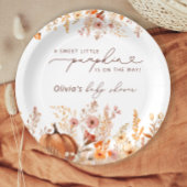 Assiettes En Carton Boho Little Citrouille Automne Fleurs sauvages Bab