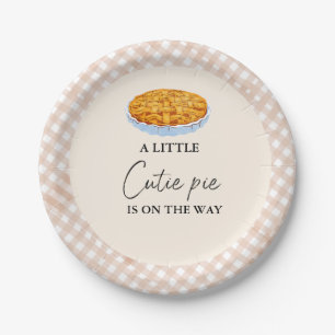 Assiettes En Carton Boho Little Cutie Pie Thanksgiving Baby shower