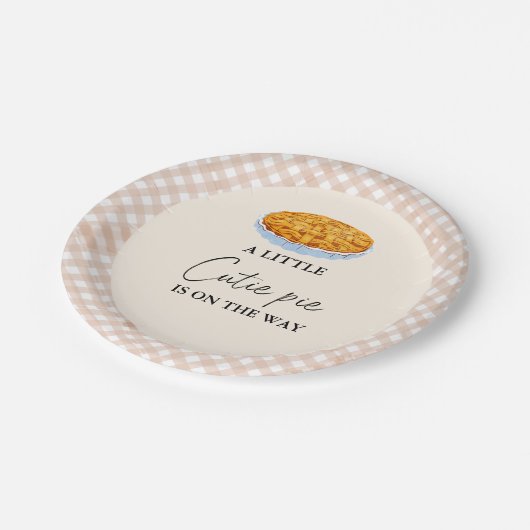 Assiettes En Carton Boho Little Cutie Pie Thanksgiving Baby shower (Angle)