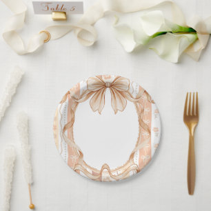 Assiettes En Carton Boho Little Cutie Pie Thanksgiving Baby shower
