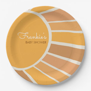 Assiettes En Carton Boho Little rayon de soleil Baby Shower