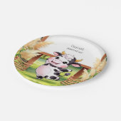 Assiettes En Carton Boho Magique Vache Anniversaire (Angle)