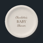 Assiettes En Carton Boho Minimaliste Baby shower Beige Plaques de papi<br><div class="desc">Cette conception minimaliste de plaques de baby shower beige boho allie harmonieusement simplicité minimaliste et élégance classique, dans un charme traditionnel mais rustique. Avec une palette apaisante de tons neutres, dont le beige et le brun café chaud. Idéal pour ceux qui apprécient la grâce sobre d'un baby shower d'inspiration bohème....</div>