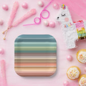 Assiettes En Carton Boho Modern Chic Stripes (Fête)