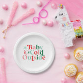 Assiettes En Carton Boho Modern Police Baby Il fait froid dehors Noël (Fête)