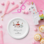 Assiettes En Carton Boho Mushroom fête d'anniversaire (Fête)