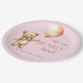 Assiettes En Carton Boho Nous Pouvons Beary Attendre Pink Bear Girl Ba (Angle)