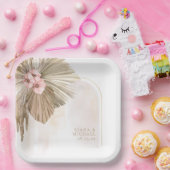 Assiettes En Carton Boho Oasis Floral Arch Mariage ID959 (Fête)