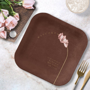 Assiettes En Carton Boho Oasis Orchid Arch Mariage Welcome ID959