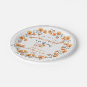 Assiettes En Carton boho orange baby shower mignon (Angle)