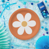 Assiettes En Carton Boho orange brûlé (Fête)