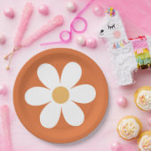 Assiettes En Carton Boho orange brûlé (Fête)