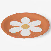 Assiettes En Carton Boho orange brûlé (Angle)