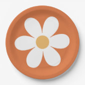 Assiettes En Carton Boho orange brûlé (Devant)