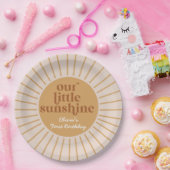 Assiettes En Carton Boho Our Little Sunshine Anniversaire (Fête)