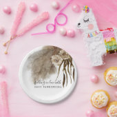 Assiettes En Carton Boho Pampas Baby shower d'automne en herbe (Fête)