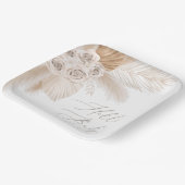 Assiettes En Carton Boho Pampas Herbe Baby shower neutre genre (Angulaire)