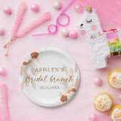 Assiettes En Carton Boho Pampas Herbe Élégante Bridal Brunch Terracott (Fête)