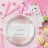 Assiettes En Carton Boho Pink de classe Année de la fête de graduation (Fête)