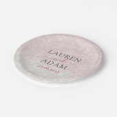 Assiettes En Carton Boho Pink Watercolor Fleur sauvage (Angle)