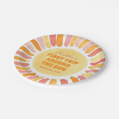 Assiettes En Carton Boho Premier voyage autour du soleil 1er anniversa (Angle)