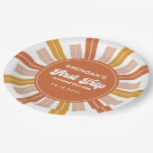 Assiettes En Carton Boho Premier voyage autour du soleil Premier anniv (Angle)