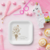 Assiettes En Carton Boho Protea Pampas Grass Fête des mariées (Fête)