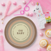 Assiettes En Carton Boho Rainbow Baby shower Terre Genre Neutre (Fête)