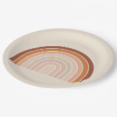 Assiettes En Carton Boho Rainbow Beige Terracotta (Angle)