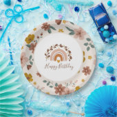 Assiettes En Carton Boho Rainbow Happy Birthday Plates (Fête)