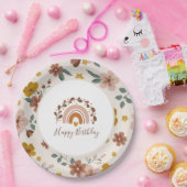 Assiettes En Carton Boho Rainbow Happy Birthday Plates (Fête)