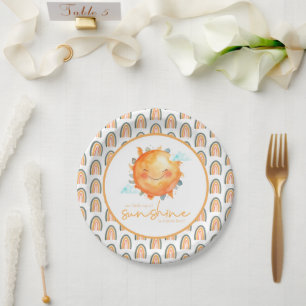 Assiettes En Carton Boho Rainbow Un Petit Rayon De Baby shower Soleil