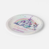 Assiettes En Carton Boho Retro Daisy 1er Plaques papier d'anniversaire (Angle)