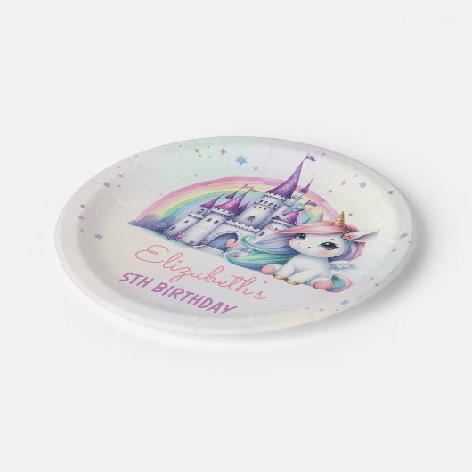 Assiettes En Carton Boho Retro Daisy 1er Plaques papier d'anniversaire (Angle)