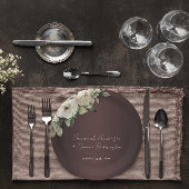Assiettes En Carton Boho Roses et Elegant Mariage de Bourgogne
