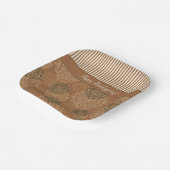 Assiettes En Carton Boho Rust Orange Mandalas and Stripes (Angulaire)