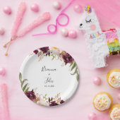 Assiettes En Carton Boho rustique Coloré Mariage gâteau (Fête)