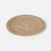 Assiettes En Carton Boho Rustique Kraft Neutre Baby Sprinkle Douche (Angle)